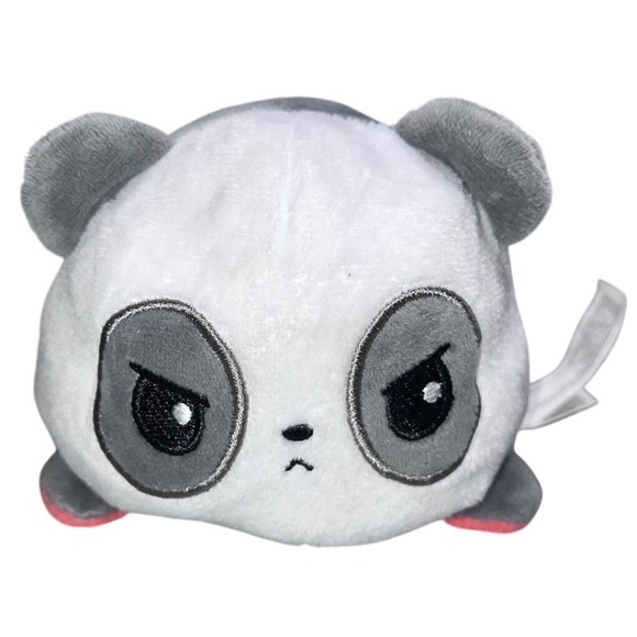 TeeTurtle Reversible Red Panda Plushie Happy Mad Mood Stuffed Toy Orange Gray - Picture 8 of 11